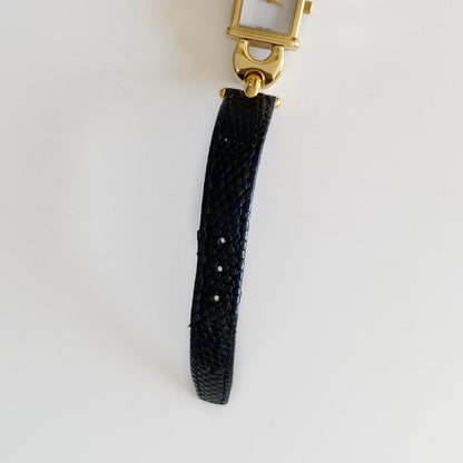 Gucci 1990s Interchangeable Belt Gold Plated Watch with 3 belts, case