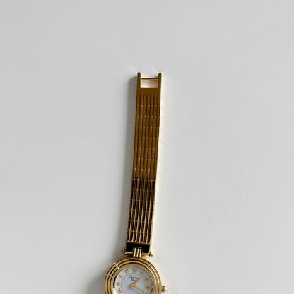 Dior 1990s Round Dial Gold Plated Watch