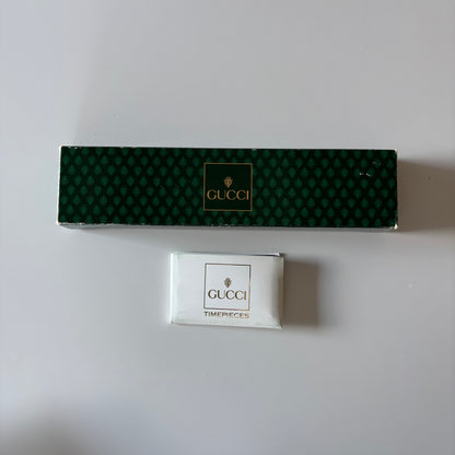Gucci 1990s Date Round Dial Gold Plated Watch