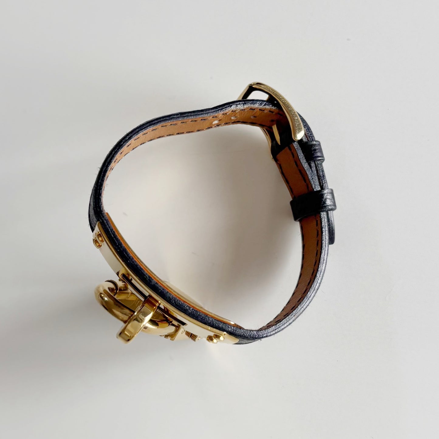 Hermes 1990s Kelly Gold Plated Watch