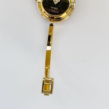 Gucci 1990s Interchangeable Bezel Gold Plated Bangle Watch with 12 bezels, case (Small)