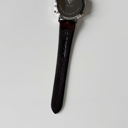 Gucci 1990s Moon Phase Gold Plated Two Tone Watch (Large)
