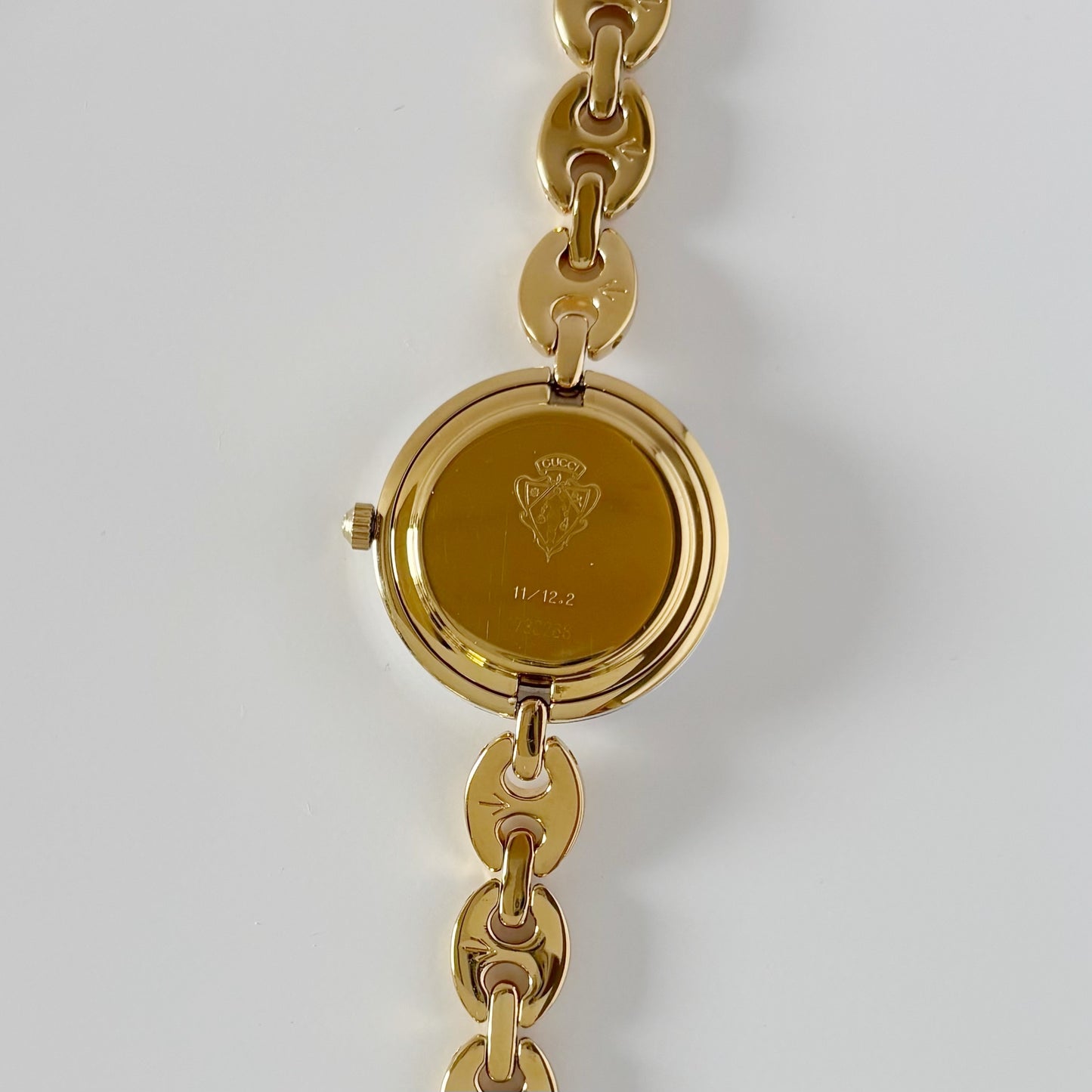 Gucci 1990s Interchangeable Bezel Gold Plated Watch with 6 bezels, case (165mm)