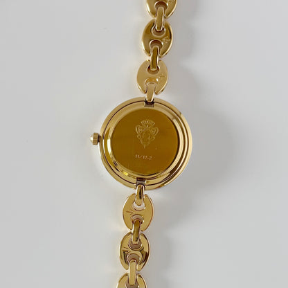 Gucci 1990s Interchangeable Bezel Gold Plated Watch with 6 bezels, case (165mm)