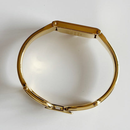 Gucci 1990s Seashell Gold Plated Bangle Watch