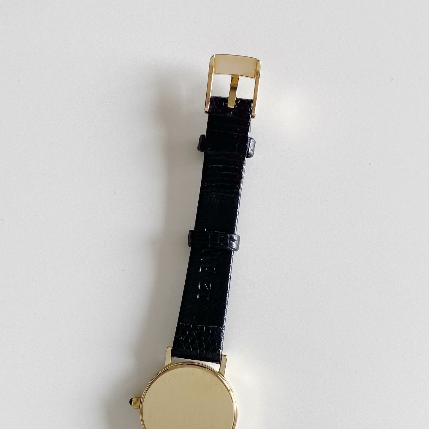 Tiffany 1990s 14K Solid Gold Round Watch