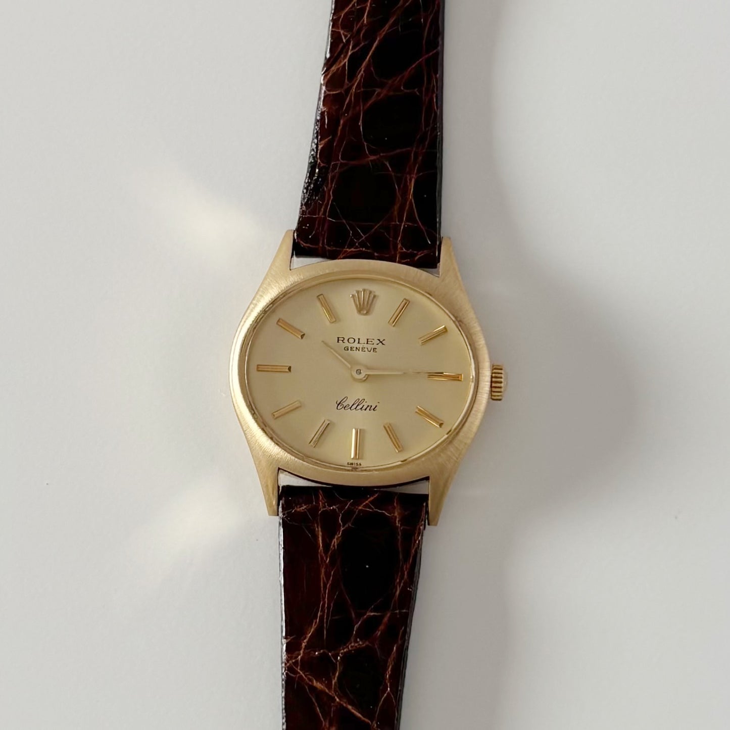Rolex 1969 Cellini 18K Case Manual Wind Watch