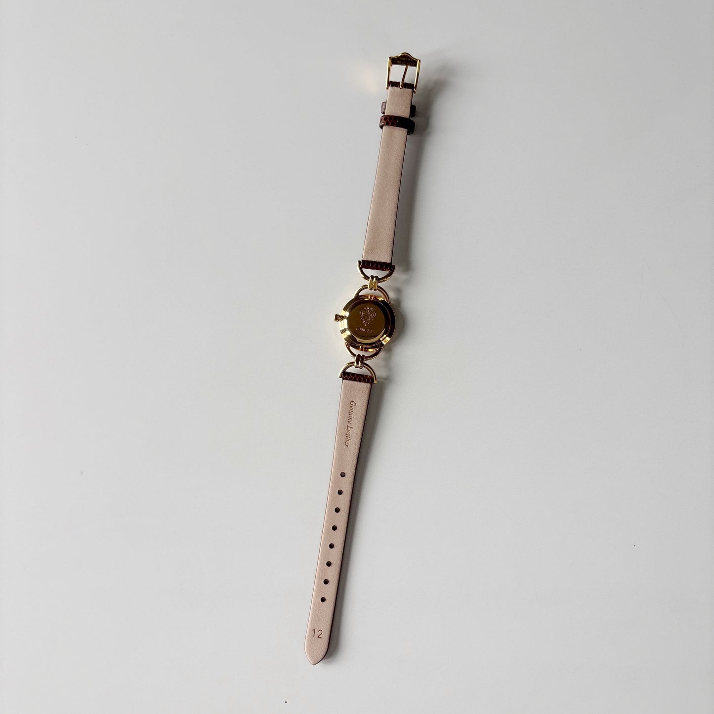 Gucci 1990s Round Dial Horsebit Gold Plated Watch
