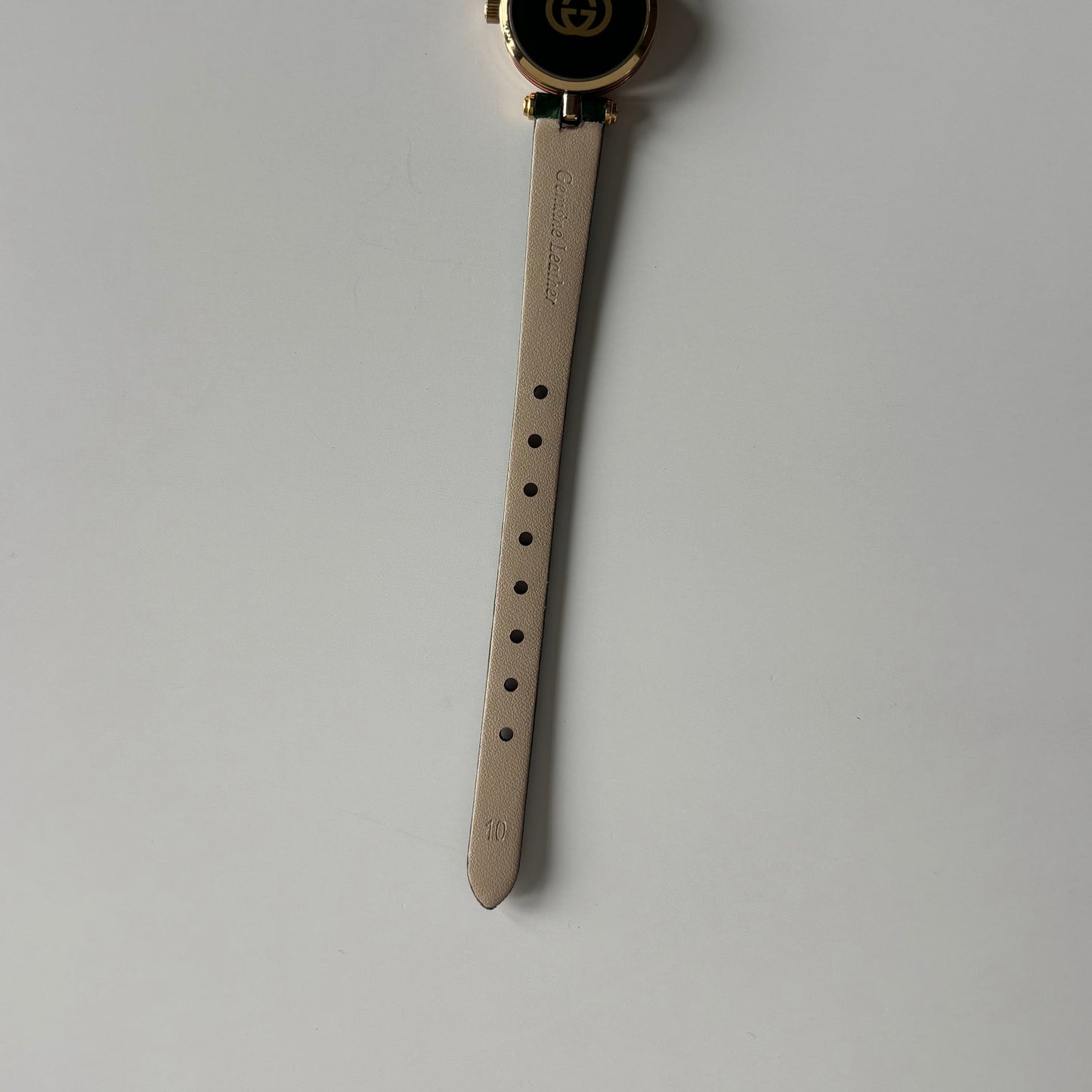 Gucci 1990s Green Dial Sherry Gold Plated Watch