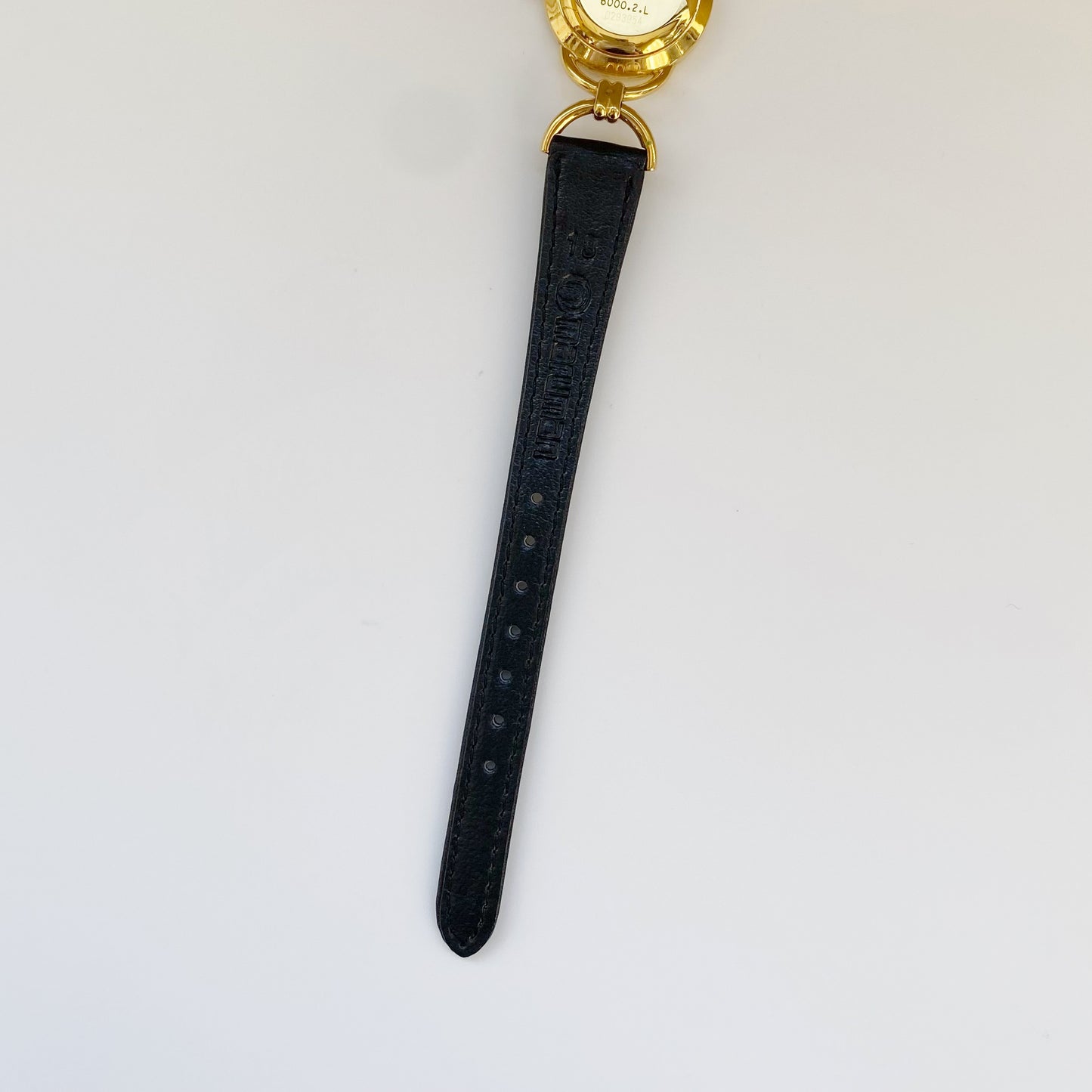Gucci 1990s Black Dial Gold Plated Watch
