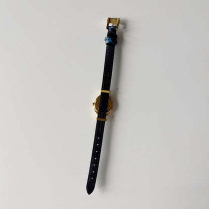 Fendi 1990s Interchangeable Strap Gold Plated Watch with 5 straps, case