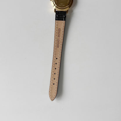 Fendi 1990s Round Dial Gold Plated Watch
