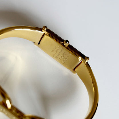 Gucci 1990s Seashell Dial Gold Plated Bangle Watch