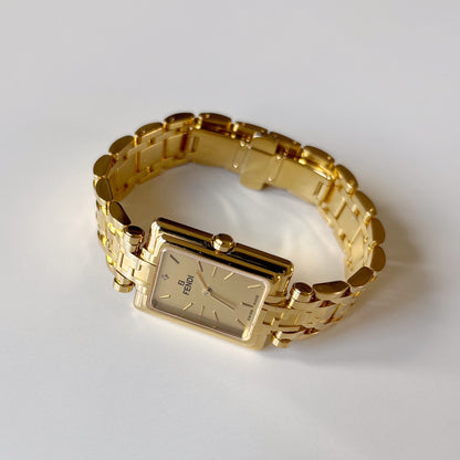 Fendi 1990s Tank Gold Plated Watch Limited Edition (only 2,500 pieces made)