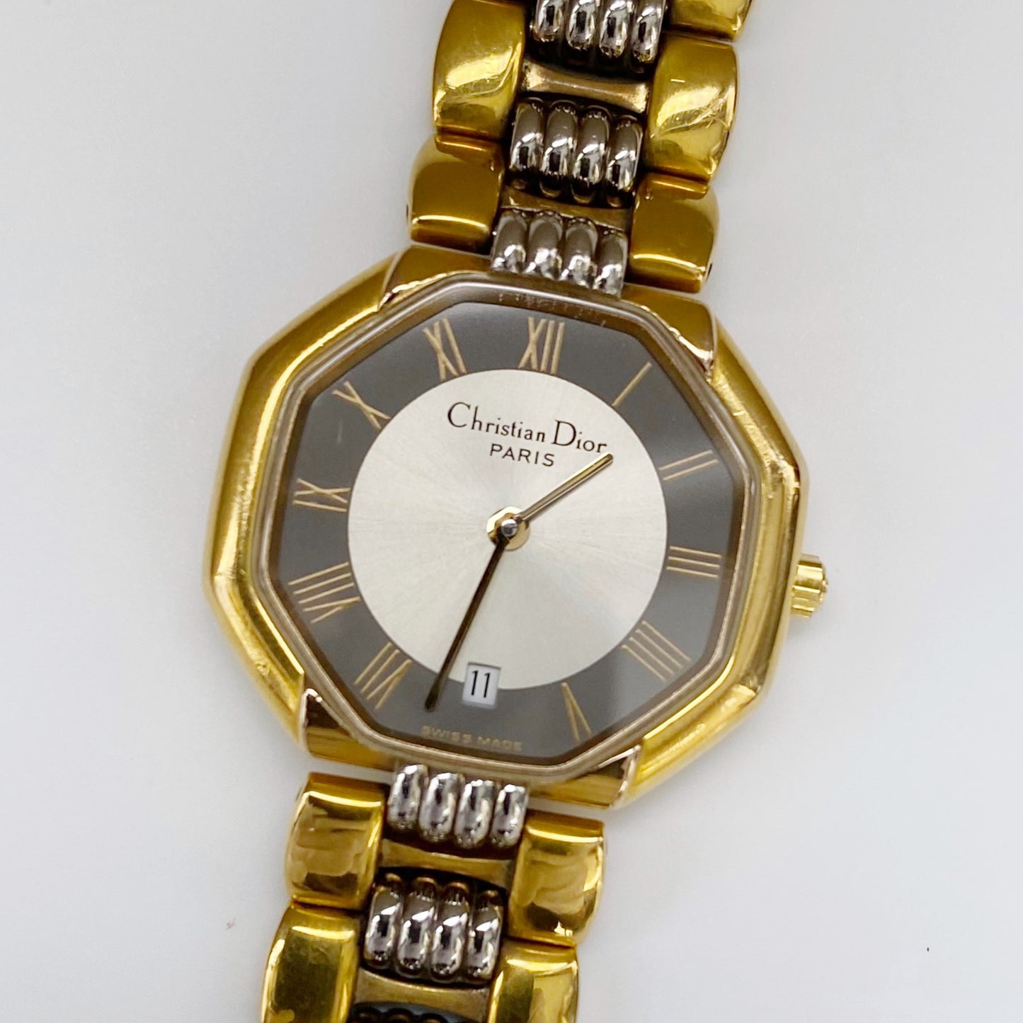 Dior 1990s Octagon Two Tone Watch