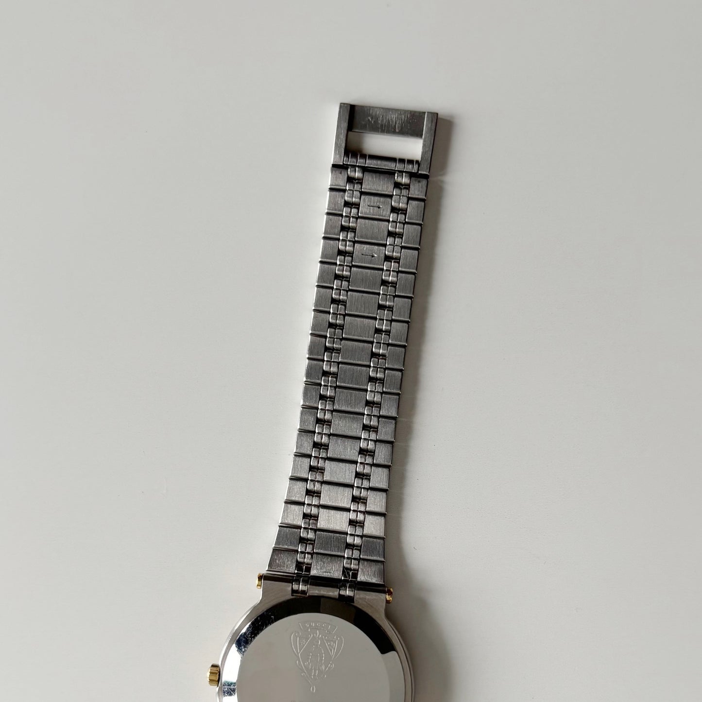 Gucci 1990s Round Dial Two Tone Gold Plated Watch (Large)