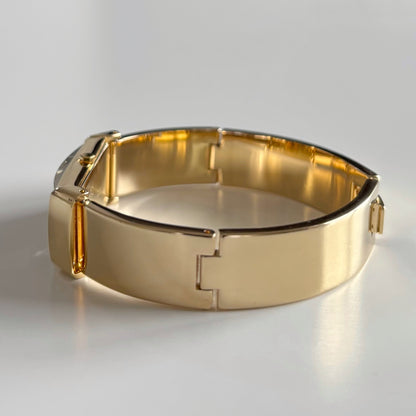 Yves Saint Laurent 1990s Rectangular Dial Gold Plated Watch