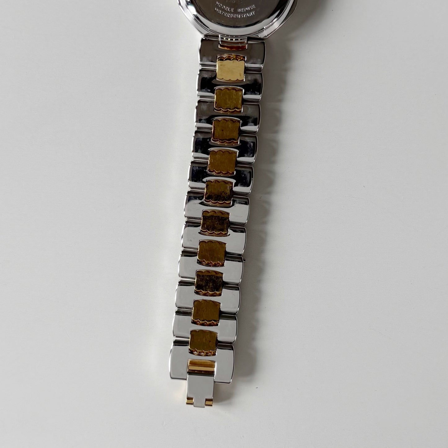Dior 1990s Octagon Dial Date Two Tone Watch