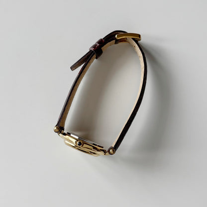 Givenchy 1990s Round Dial Gold Plated Watch