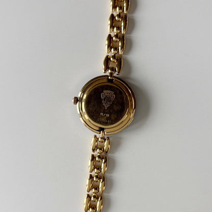Gucci Interchangeable Bezel Gold Plated Rice Chain Watch with 6 bezels, case (168mm)