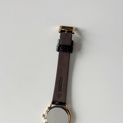 Dior 1990s Round Dial Gold Plated Watch
