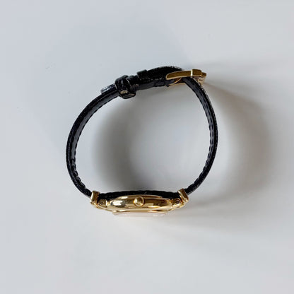 Fendi 1990s Interchangeable Strap Gold Plated Watch with 5 straps, case