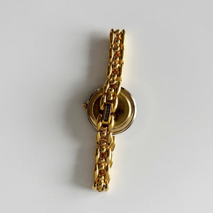 Gucci 1990s Interchangeable Bezel Gold Plated Watch with 6 bezels. case (160mm)