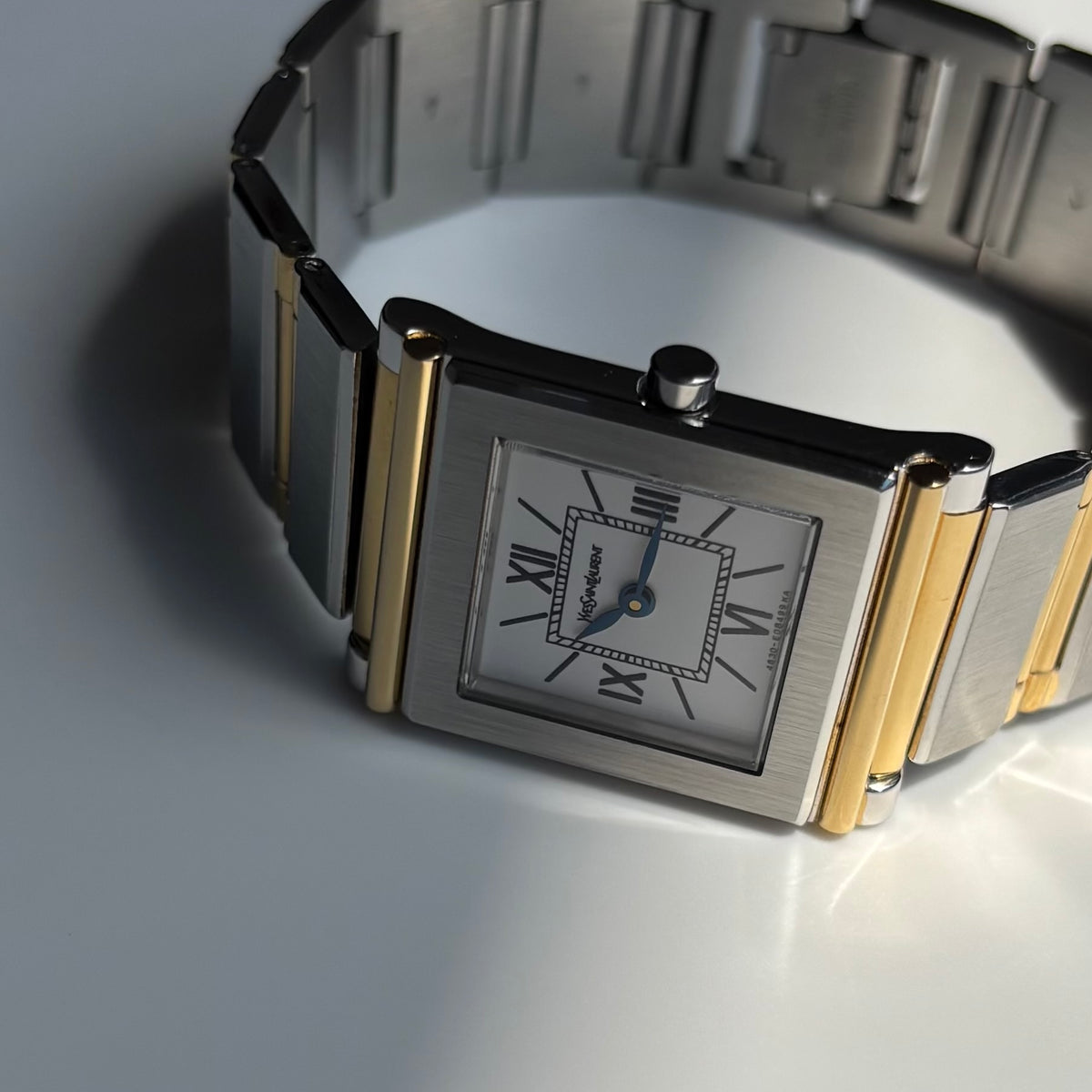 Yves Saint Laurent Square Dial Gold Plated Two Tone Watch