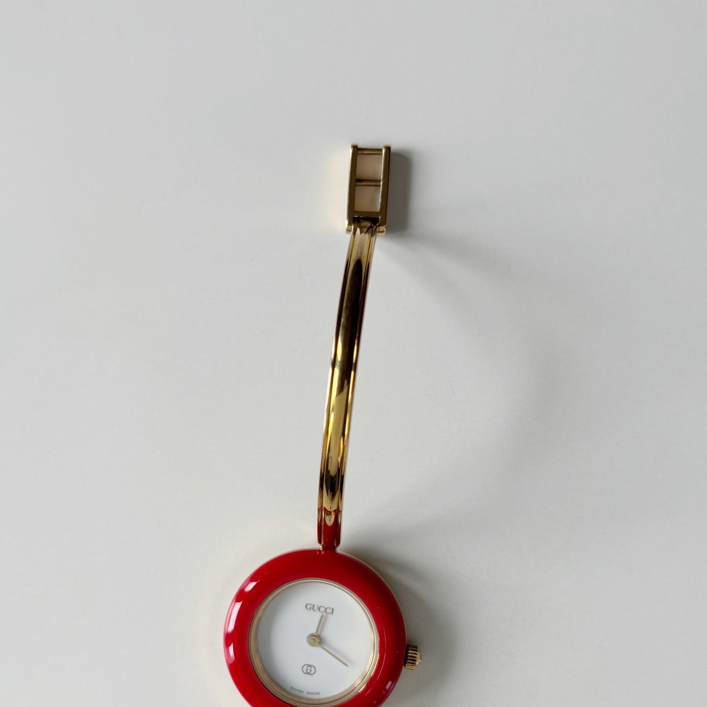 Gucci 1990s Interchangeable Bezel Gold Plated Bangle Watch with 12 bezels, case