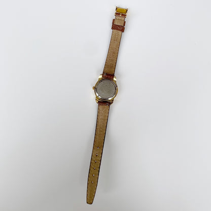 Gucci 1990s Gold Dial Round Watch