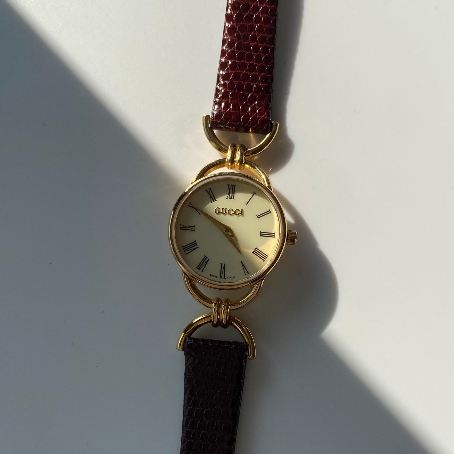 Gucci 1990s Horsebit Gold Plated Watch