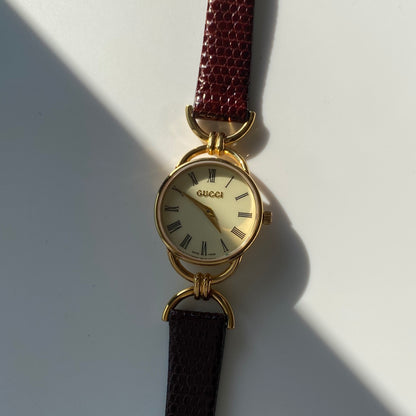 Gucci 1990s Horsebit Gold Plated Watch