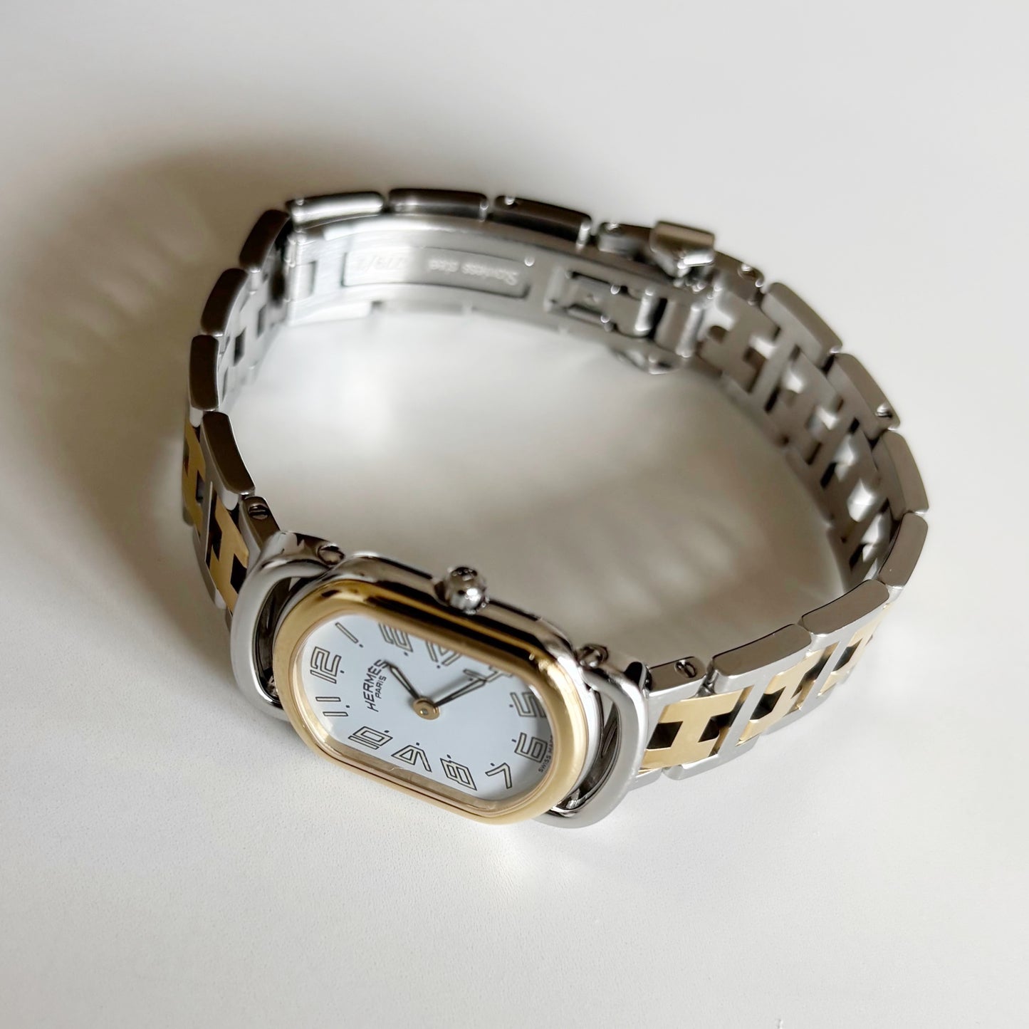 Hermes 1990s Rallye Two Tone Watch