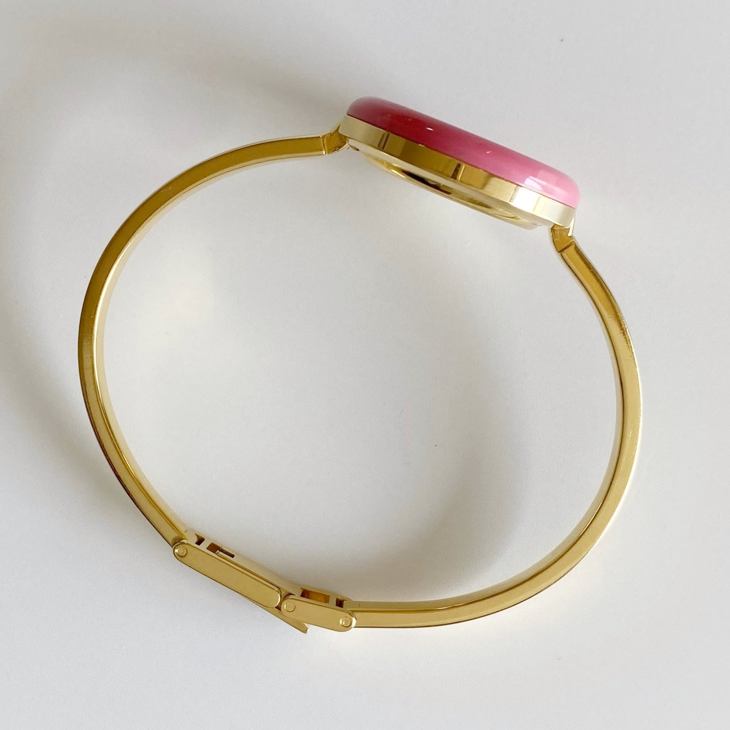 Gucci 1990s Interchangeable Bezel Gold Plated Bangle Watch with 12 bezels, case