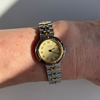 Hermes 1990s Olympia Two Tone Watch