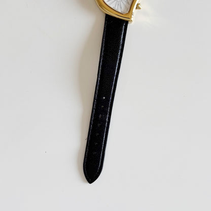 Yves Saint Laurent 1990s Heart Shaped Gold Plated Watch