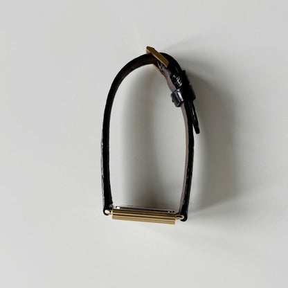 Dior 1990s CD Logo Tank Gold Plated Watch