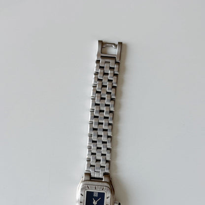 Givenchy 1990s Black Dial Silver Watch