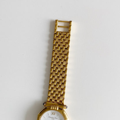Dior 1990s Octagon Gold Plated Watch