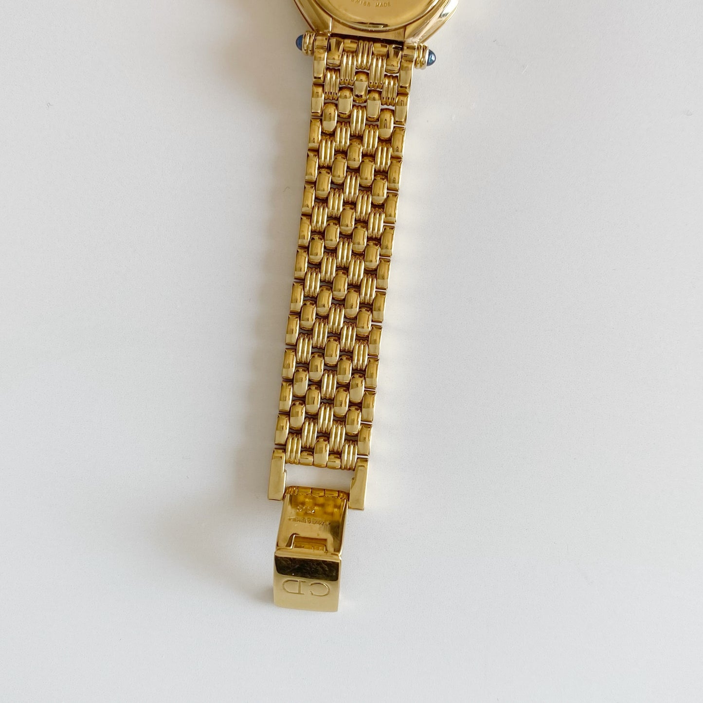 Dior 1990s Octagon Gold Plated Watch