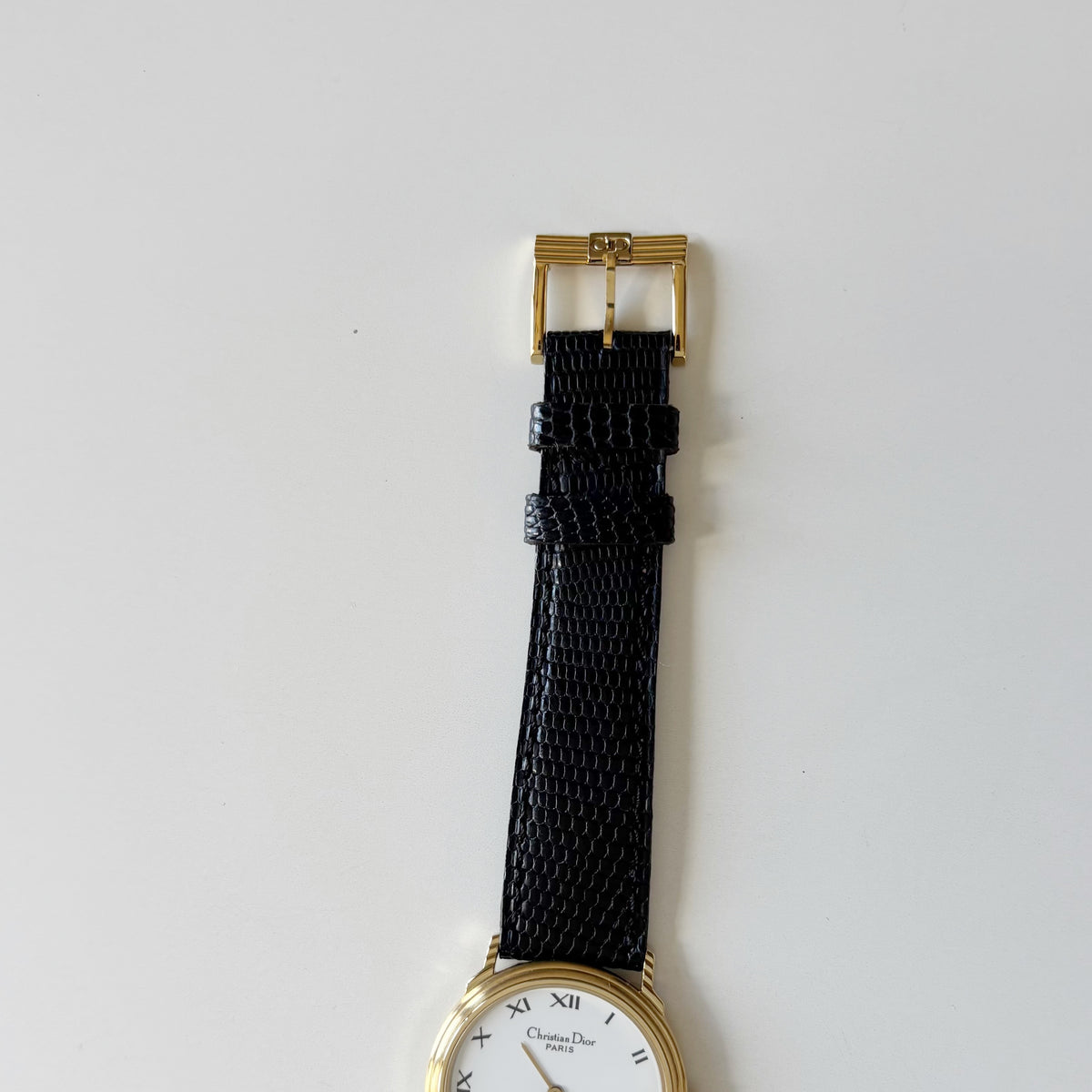 Dior 1990s Date Round Dial Gold Plated Watch (Large)