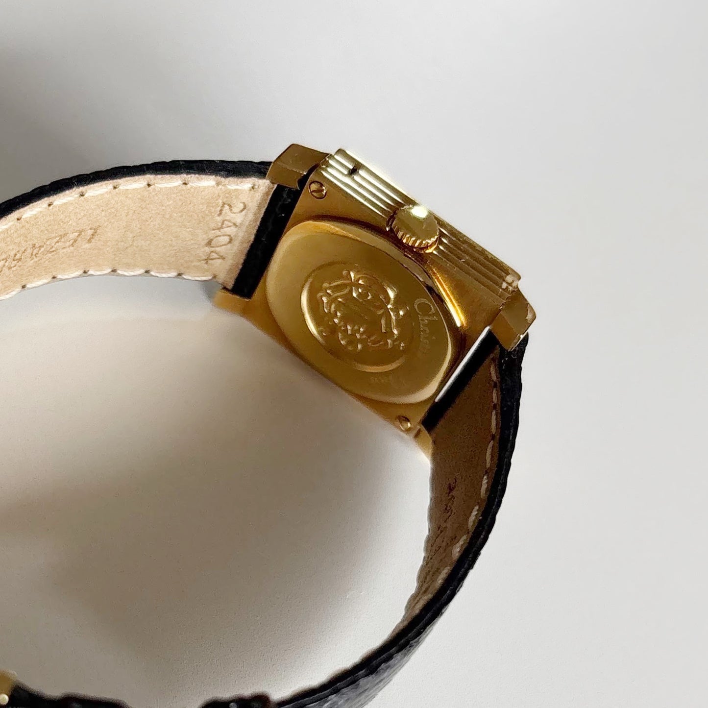 Dior 1990s La Parisienne Interchangeable Strap Gold Plated Watch with 3 straps, case