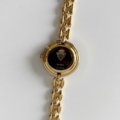 Gucci 1990s Interchangeable Bezel Gold Plated Rice Chain Watch with 6 bezels, case (160mm)