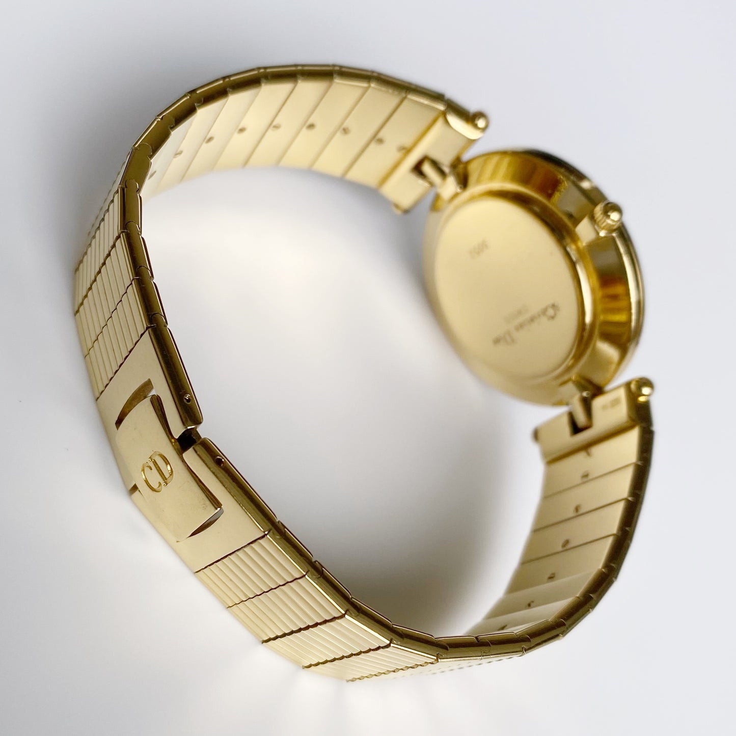 Dior 1990s Gold Plated Round Watch