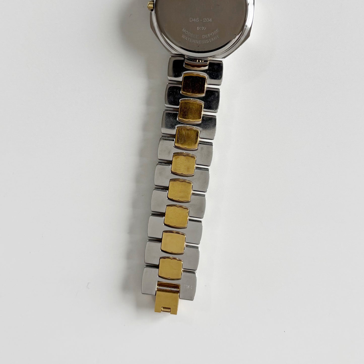 Dior 1990s Date Octagon Two Tone Watch (Large)