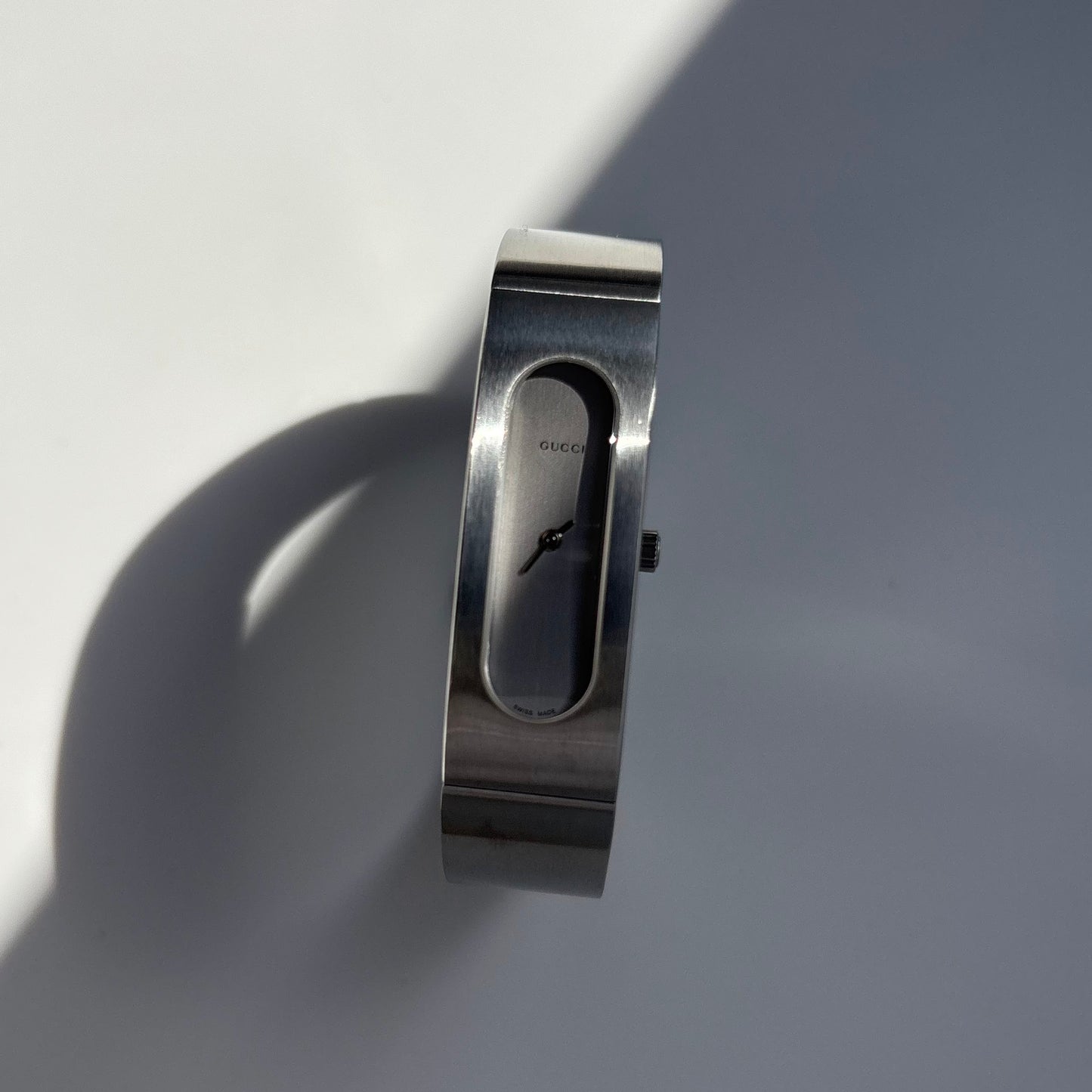 Gucci 1990s Silver Stainless steel Bangle Watch