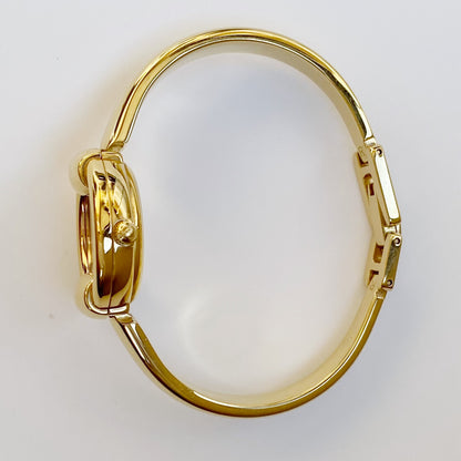 Gucci 1990s Gold Plated Bangle Watch