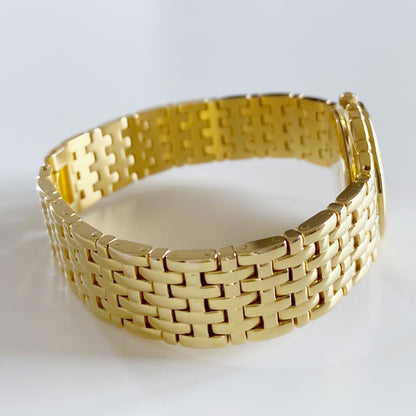 Dior 1990s Date Round Dial Gold Plated Watch