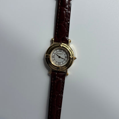Yves Saint Laurent 1990s Round Dial Gold-Plated Watch