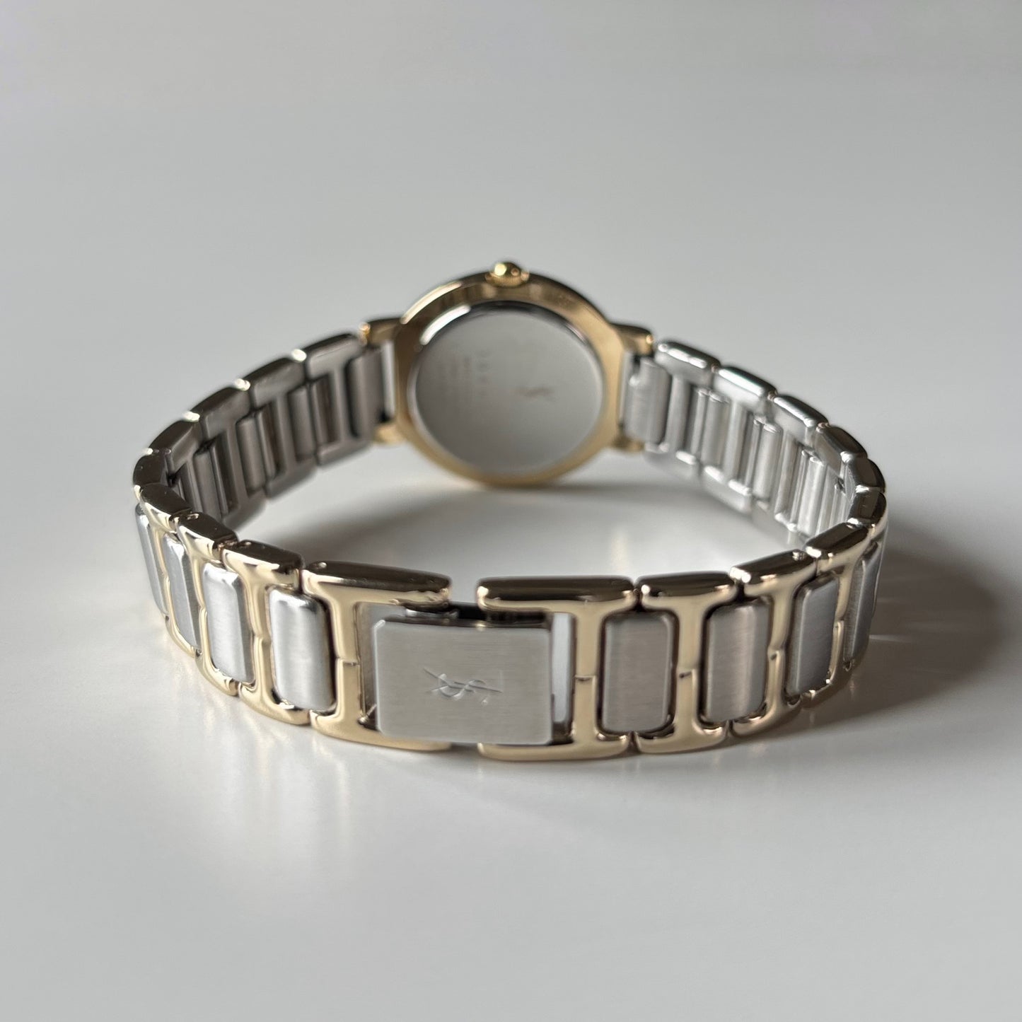 Yves Saint Laurent 1990s Round Dial Two Tone Watch